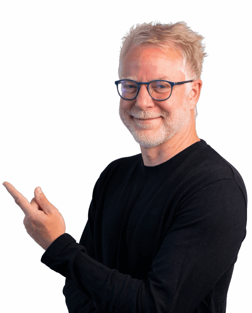 Johannes Lemminger zeigt auf den DU!-Test